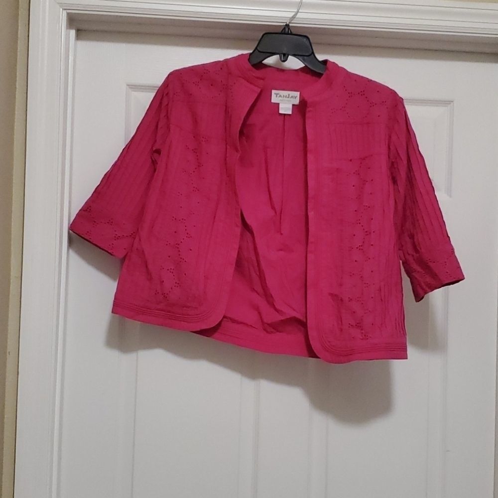 Tanjay petites  Womens 8P red cropped jacket